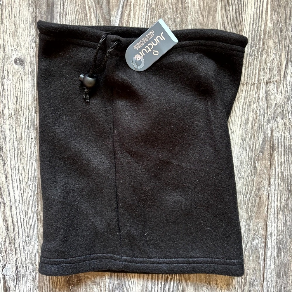 Juncture Fleece Neck Warmer Gaiter – Black Thermal Fleece One Size, New with Tag